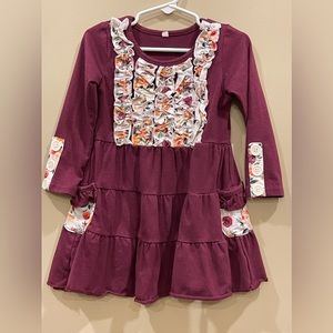 Maroon Ruffle Dress size 2T